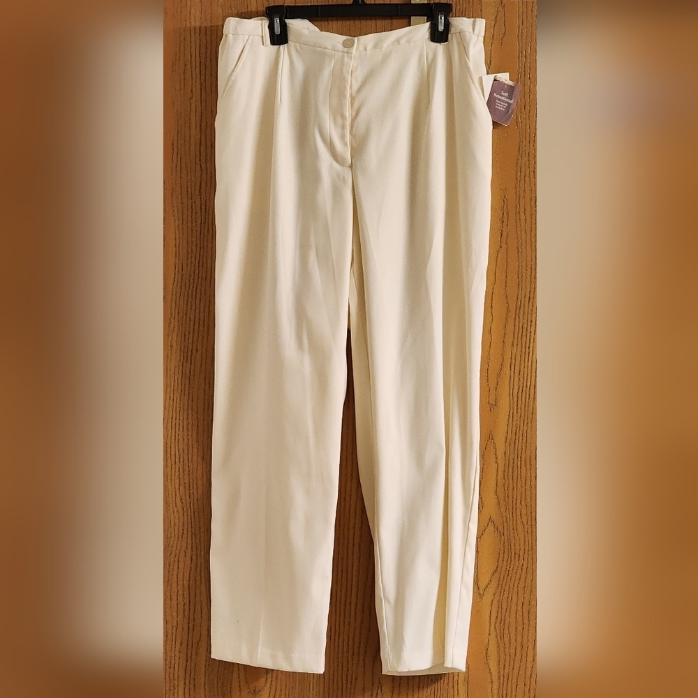 Coldwater Creek Soft Sensational Cream Stretch Pockets Women's Sz 18 (NWT)